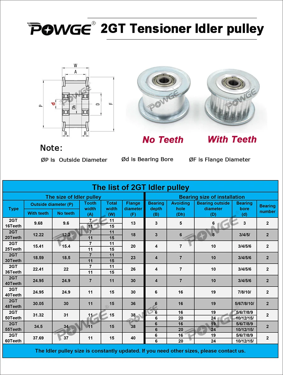 idler diametro da roda sincrona 3 4 05