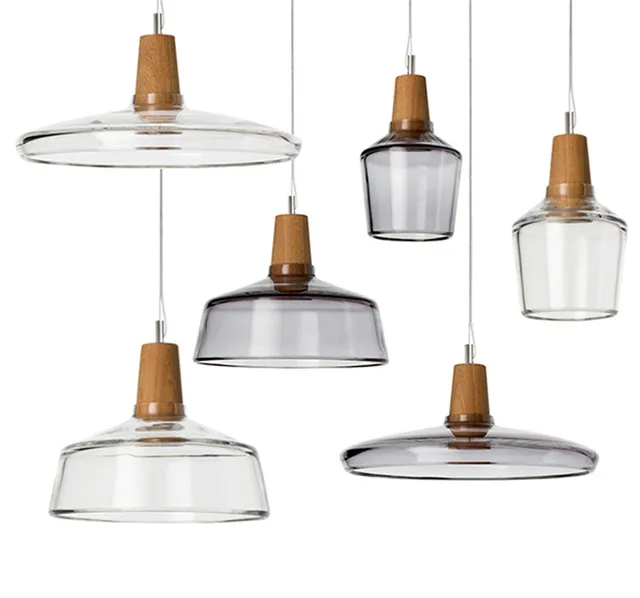 Free Shipping Gl Shade Wooden Socket Cover Plastic Pendant Free Shipping Gl Shade Wooden Socket Cover Plastic Pendant Light 3 Items Smoke And Clear Color Lighting Fixture