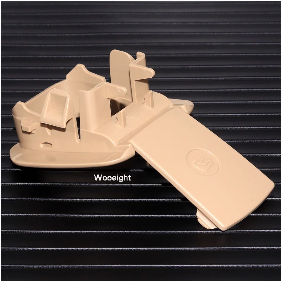 Wooeight Black Beige Car Rear Safety Seat Belt Buckle Mount Cover For BMW F30 F31 3-Series F20 F21 F22 F80 M3 F34 (5)