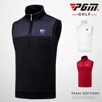 

2020 Pgm Golf Sport Fleece Vest Men Winter Warm Golf Sleeveless Jacket Vest Men Windproof Waistcoat Golf Apparel D0513