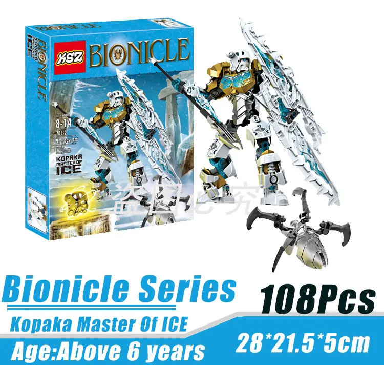 BionicleMask of Light XSZ 708 2 Children s Kopaka Master Of ICE Bionicle Building Block Minifigure
