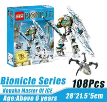 BionicleMask of Light XSZ 708-2 Children’s Kopaka Master Of ICE Bionicle Building Block Minifigure Compatible with Legoe Toys