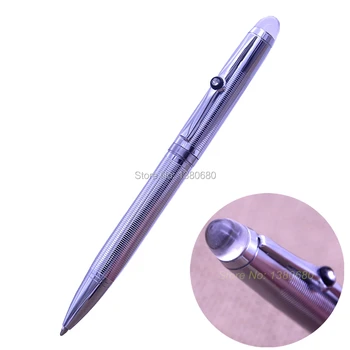

Luxury stationery silver pattern pen with transparent cap-top delicately mont business style ballpoint pen mb for school
