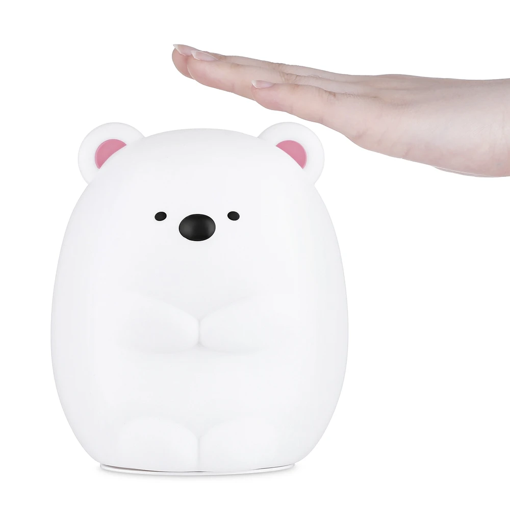 Novedades новинка 2019 светодиодный USB Перезаряжаемый силиконовый медведь ночник