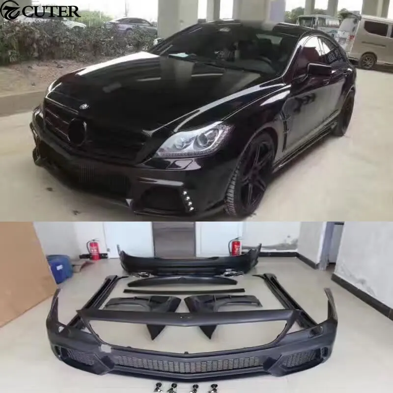 W218 CLS Class комплект кузова автомобиля PU Неокрашенный передний бампер задний для