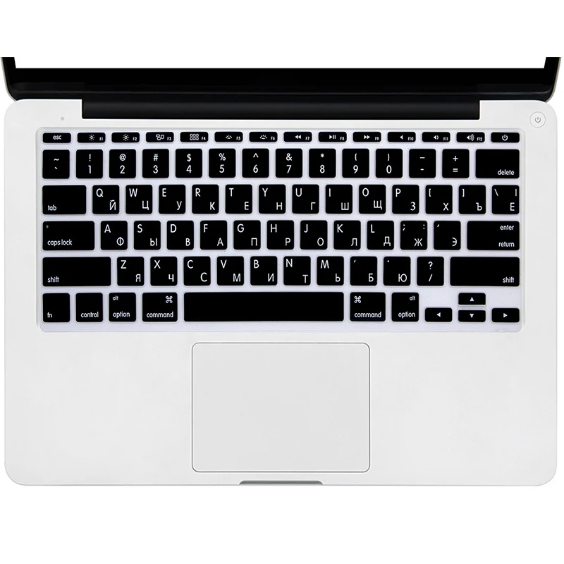 2 цвета, Защитная пленка для клавиатуры США и России для Macbook Air Pro retina, 11 дюймов, чехол для ноутбука Mac book, гелевый Чехол, черный