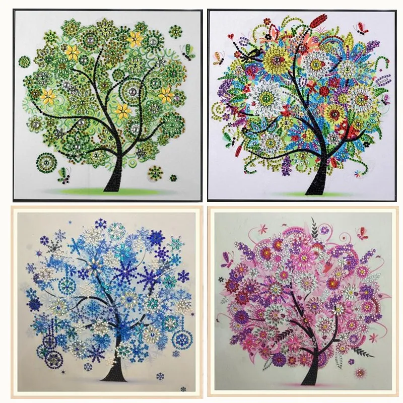 

5D DIY Diamond Embroidery Winter flowers Tree plant 3D Special Shaped Diamond Painting Needlework Rhinestone Crystal Painting