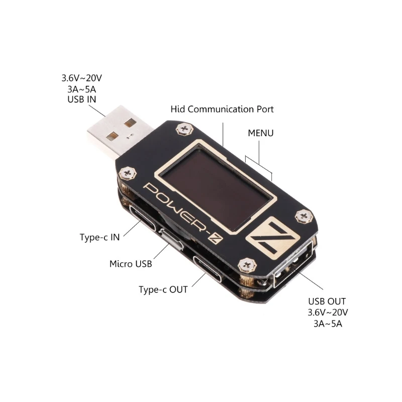 

POWER-Z USB tester QC3.0/PD Digital voltmeter amperimetro Digital voltage current amp volt Type-C meter power bank detector