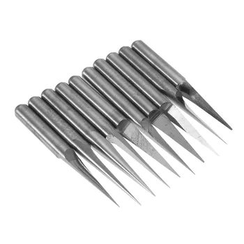 

10Pcs/Set 0.1mm 10 Degree Carbide PCB Acrylic ABS Copper Engraving CNC Bit Router Tool Electronic tools Accessories