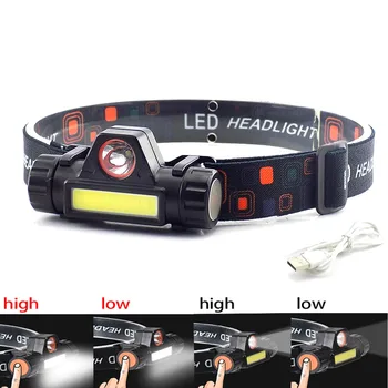 

Headlight USB Charger Headlamp Linterna Frontal Head Lamp Fishing Lamp 18650 Battery Head Flashlight Lighting Camping Head Torch