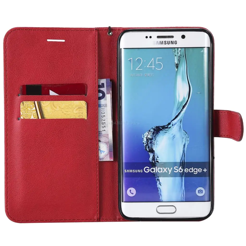 deksel niet Verdraaiing Flip Case for Samsung Galaxy S6 Edge Plus G928 G928F Solid color flip pu  for Samsung Galaxy S6Edge Plus SM-G928 Leather Wallet