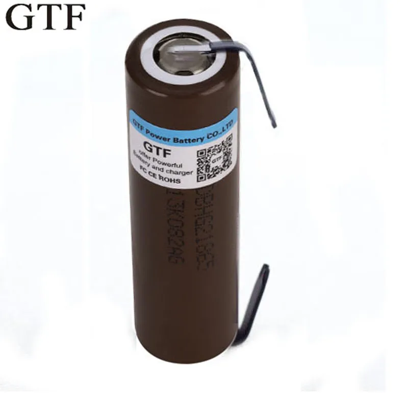 GTF HG2 3,6 V 18650 3000mAh перезаряжаемый аккумулятор для электронных сигарет высокоразрядный, 30A высокий ток+ DIY nicke 18650 батарея