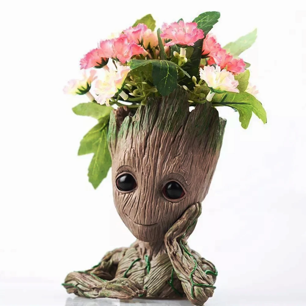 Baby Grooted Pot Tree Man Flowerpot Guardians Action Galaxy Figure Toy Pen Pot Desk Organizer Office Toy Movie Xmas Gift for Kid Baby Grooted Pot Tree Man Flowerpot Guardians Action Galaxy Figure Toy Pen Pot Desk Organizer Office Toy Movie Xmas Gift for Kid