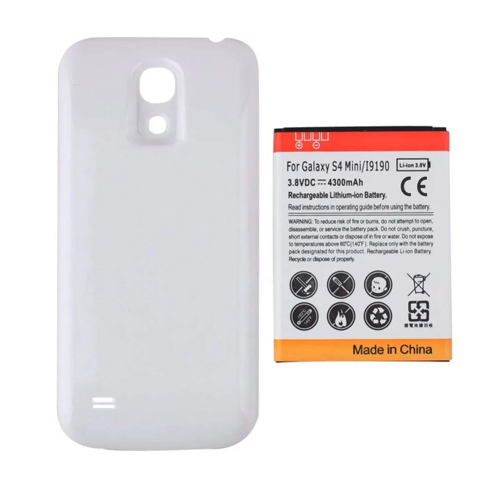 

4300mAh For Samsung GALAXY S4 Mini I9190 Battery + Back Cover Case for Samsung Galaxy S IV mini i9190 S4 Mini i9190 I9195 i9192