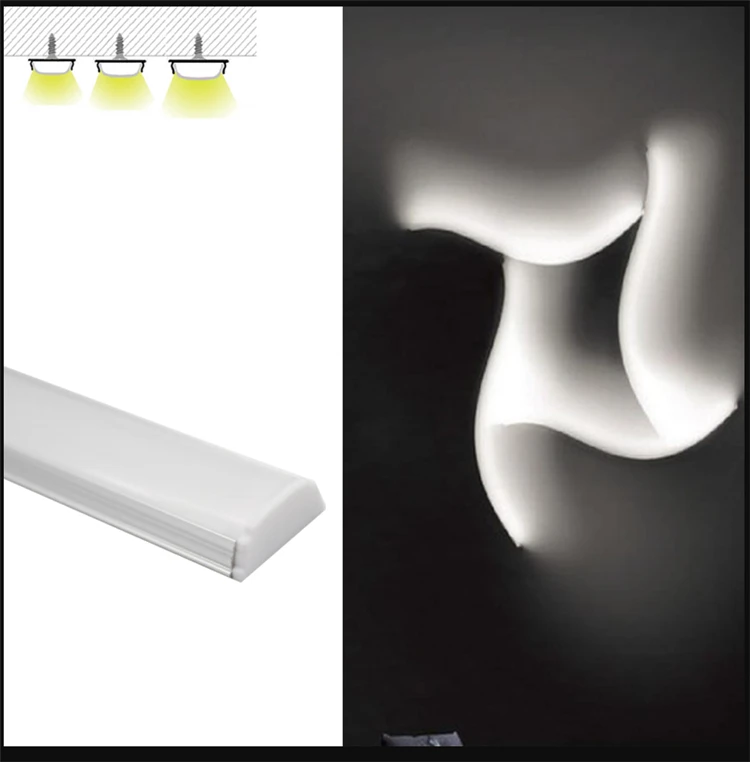Perfil de Alumínio Dobrado para 50505630 Cover para 12 Led do Canal o Perfil 10 30 Pçs e lote 1 M e pc 40 Polegada Flexível de Alumínio Tira Conduzida Láctea e limpar Mmpcb 6 Luzes LED p/ bar