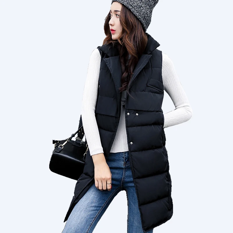 Sleeveless sherpa long vests for women 2017 calendar