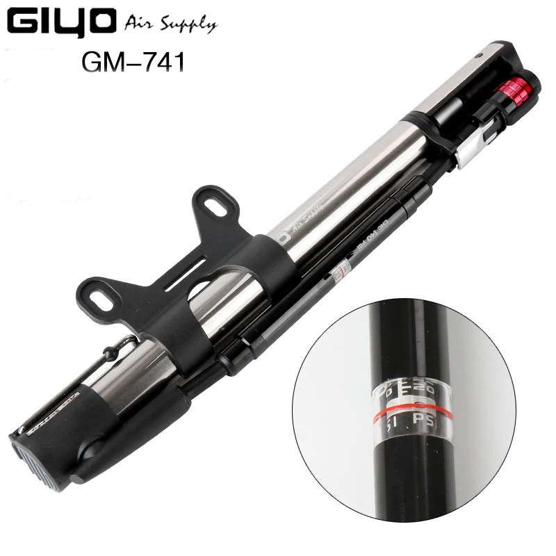 Велосипедный насос GIYO велосипедный ручной для езды на велосипеде 140 Psi MTB дорожный