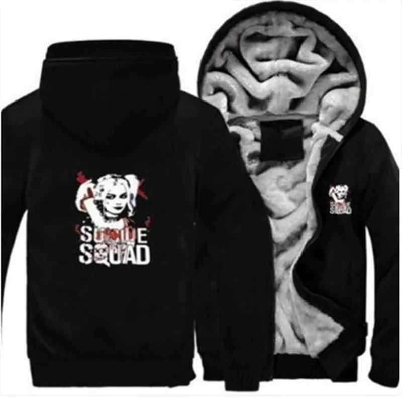 

2018 US Size Hot Men Women Harley Quinn Casual Hoodies for Men Women Thicker Fleece Coat Jacket Unisex Sweatshirts size 6XL