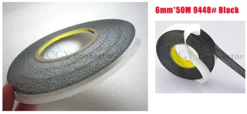 

5x 6mm*50M 3M 9448 Black Strong Adhesion, Double Sided Sticky Tape for Cellphone Phone LCD Touch Panel Repair