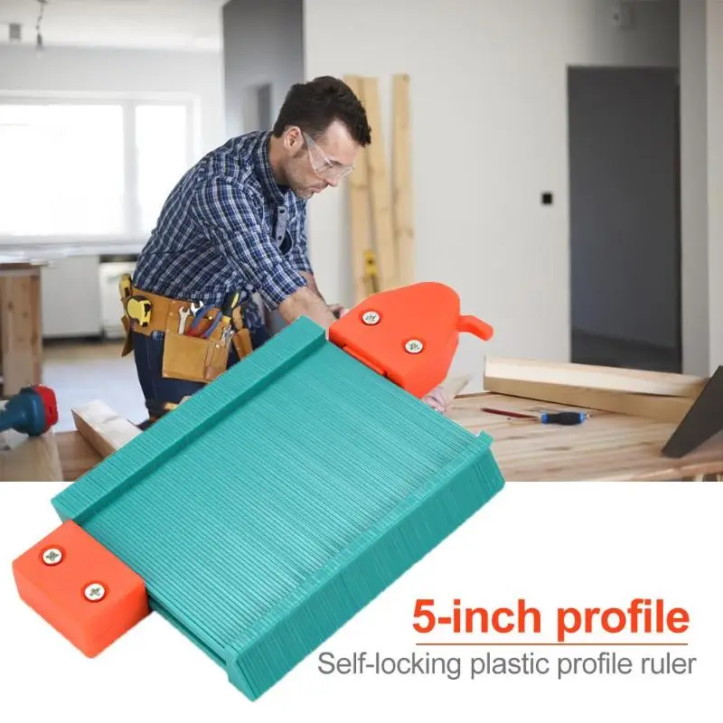 

Plastic Profile Copy Gauge Contour Gauge Duplicator Standard 5 inch Marking Tool for Reproducing Profile and Cutting Forming