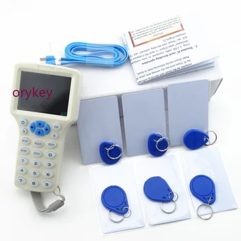 

10 Frequency RFID Copy Encrypted NFC Smart ID/IC Card Reader Writer with Keyfbob