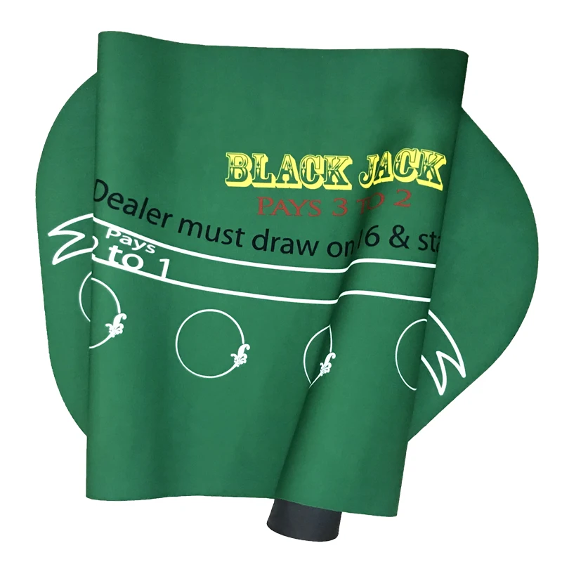 120*60cm Texas Hold'em Suede Rubber Blackjack Table Cloth 21Points Poker Table Tablecloth Waterproof Poker Table Board Games Mat