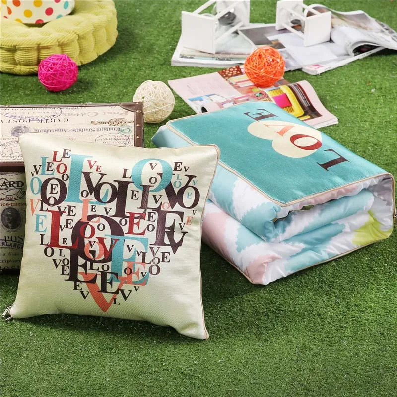 Cushion Blanket 2 in 1 Throw Pillow For Office Sofa Travel ...