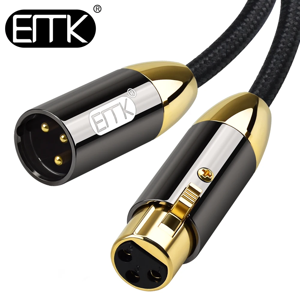 

EMK XLR Cable Microphone Audio Sound Cable XLR Male to Female Extension XLR Cable for Mixer Stereo Camera Amplifier