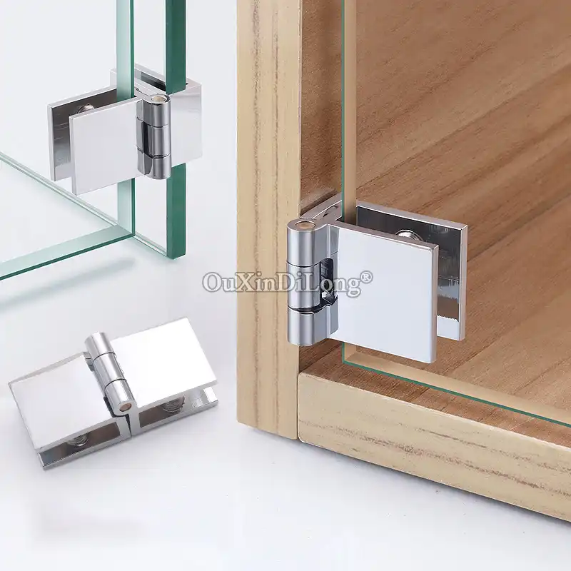 Dhl Shipping 50pcs Zinc Alloy Glass Cabinet Hinges Display Wine