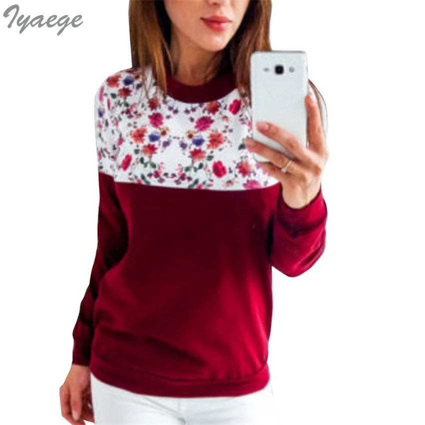 Casual Women Sweatshirts Hoodies Patchwork Pullovers O
