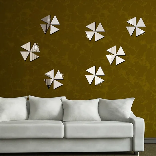 100pcs Lot 2x2cm Wall Mirror Sticker Acrylic Decorative Paper 100pcs Lot 2x2cm Wall Mirror Sticker Acrylic Decorative Paper Creative Home Decor Decal Removable Art
