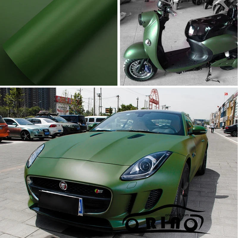 Matte Army Green Vinyl Film Wrap-3