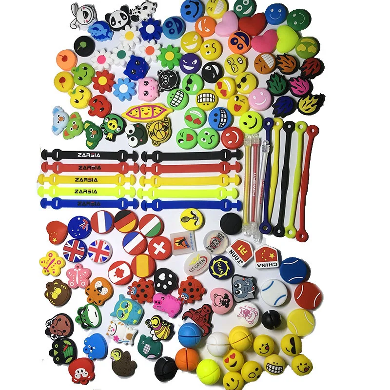 

10 pcs multicolor Apple dolls tennis shock absorber To reduce tennis racquet vibration Dampener