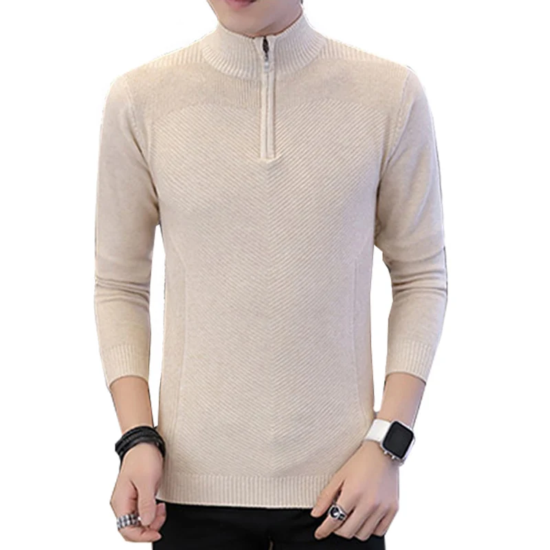 2018 New Autumn Winter Thick Warm Sweater Men Turtleneck