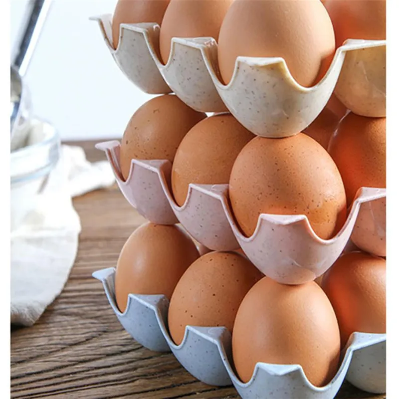 Egg Holder Box Refrigerator Storage Tray For 15Pcs Eggs Shatter-proof 8