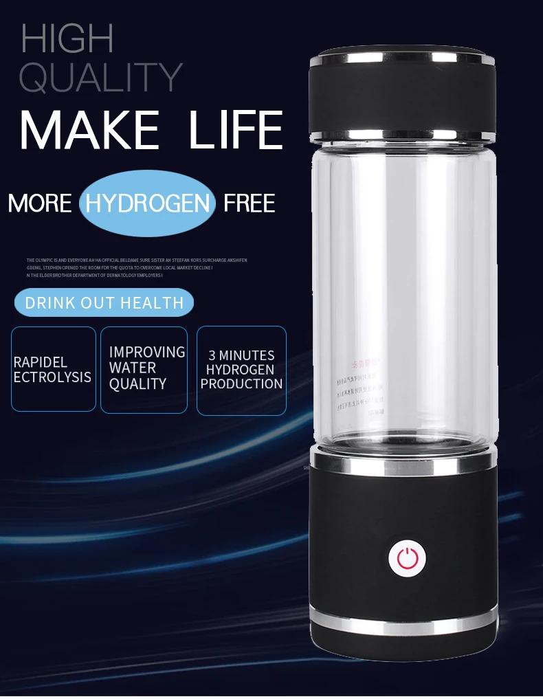 SPE/PEM электролиз водород богатый генератор бутылка с ионизатором воды водорода чашка для щелочной воды озона остаточного хлора выхлопной