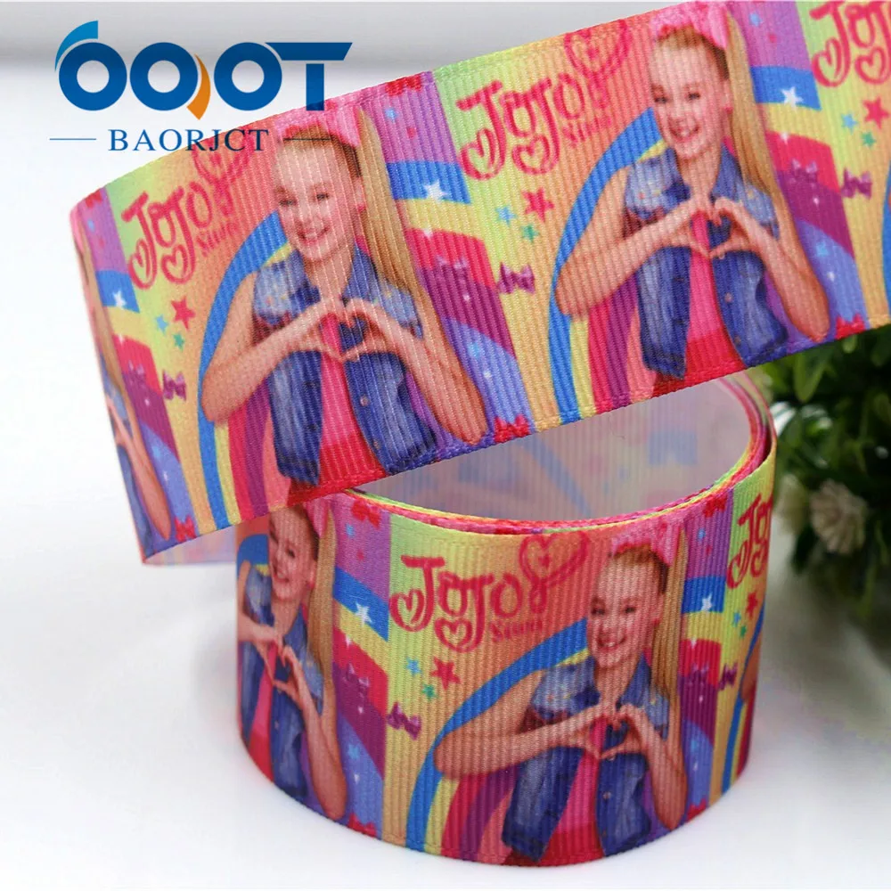 OOOT BAORJCT 1711021,38 мм 10 ярдов мультфильм печатных полушерстяной лентой, DIY аксессуары для волос ручной работы Материал Свадебная подарочная упаковка