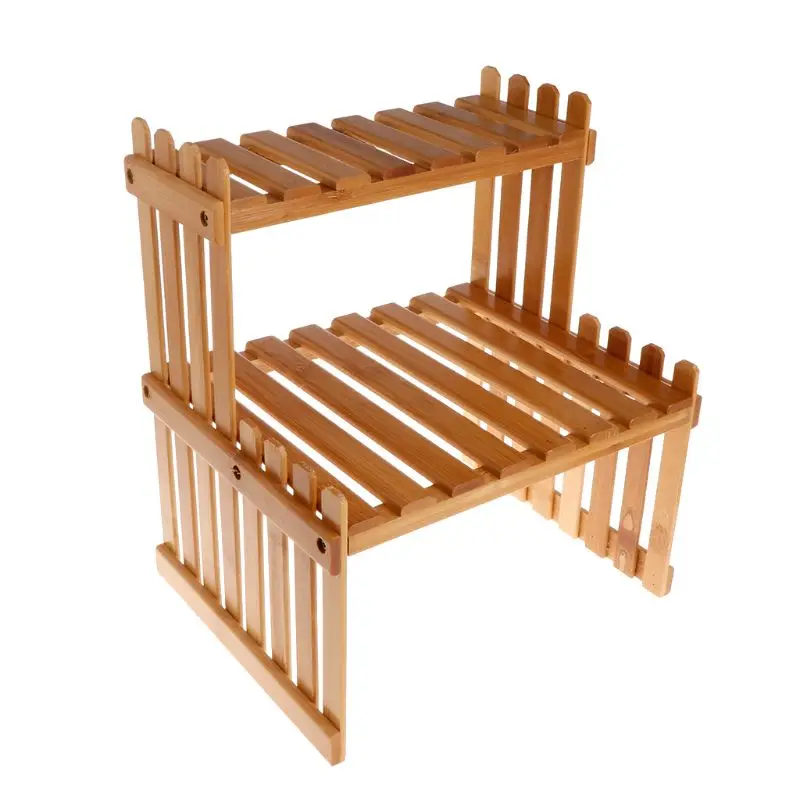 

Plant Shelves Flower Garden Wooden Rack Stand Flower Display Stand Bamboo Wood Display Stand Bamboo Shelf Storage Rack Holder