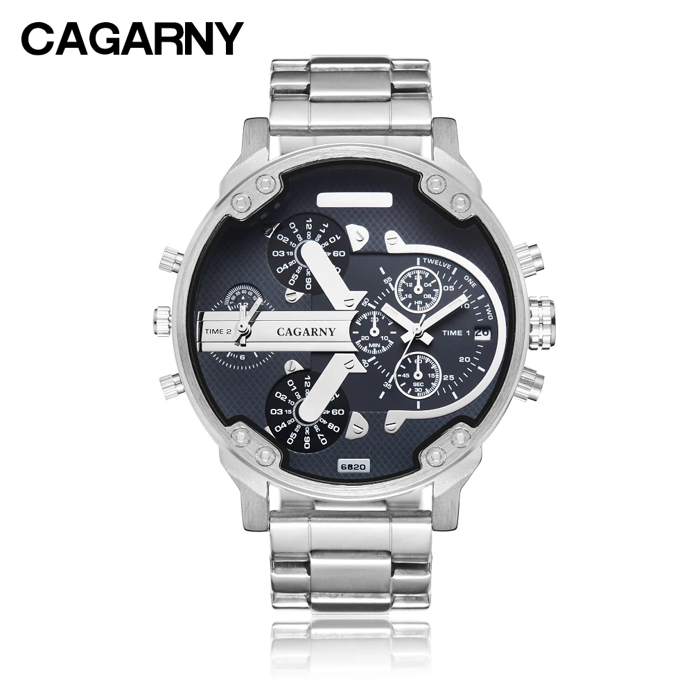 Бренд cagarny мужские многофункциональные часы Бизнес водонепроницаемые повседневные кварцевые Стальные часы подарок relogio masculino hombre reloj - Цвет: 3