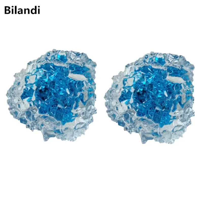 

Newest Simple And Irregular Enameled Broken Ice Resin Stud Earrings For Woman