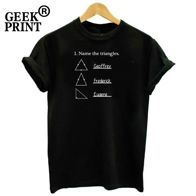 

Women Tops Name The Triangles Funny Math T Shirt Geometry College Teacher Tee S-3XL DROPSHIPPING