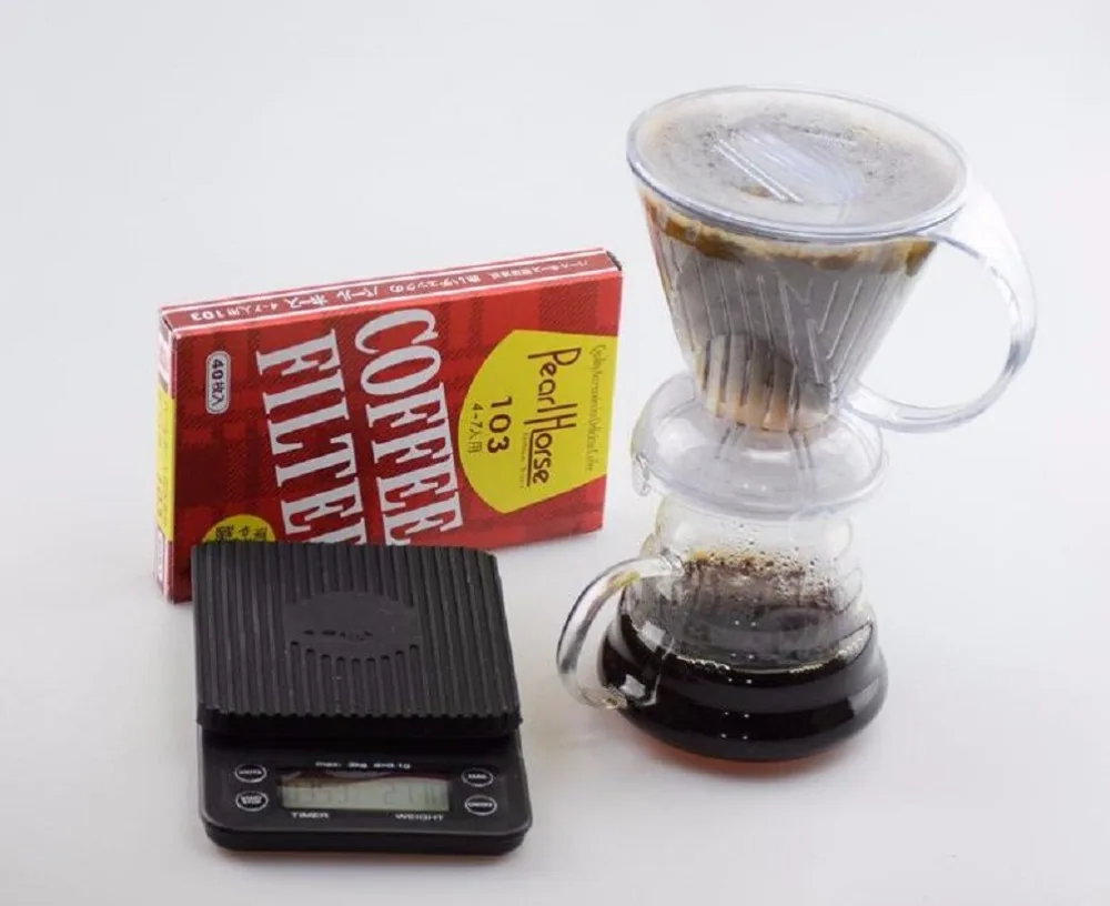 

Free Shipping Coffee Server Gift Sets Coffee Dripper Coffee Filter Coffee electronic scale