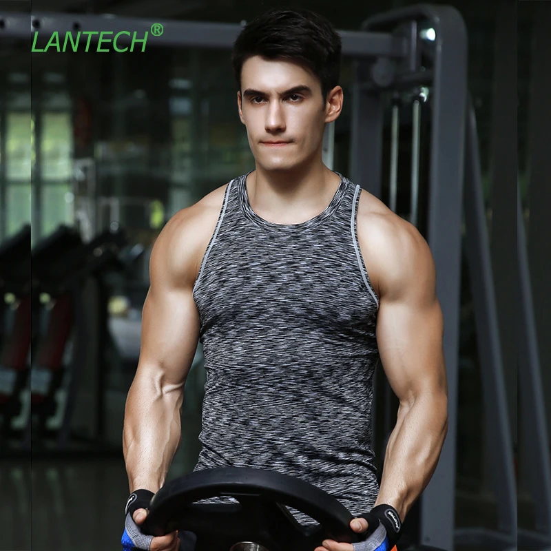 

LANTECH Mens Vest Gilet Running Jogging Compression Tights Jogging Training Fitness Exercise Gym Soccer Vest Sleeveless Shirts