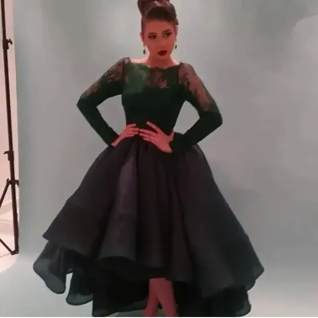black high low gown