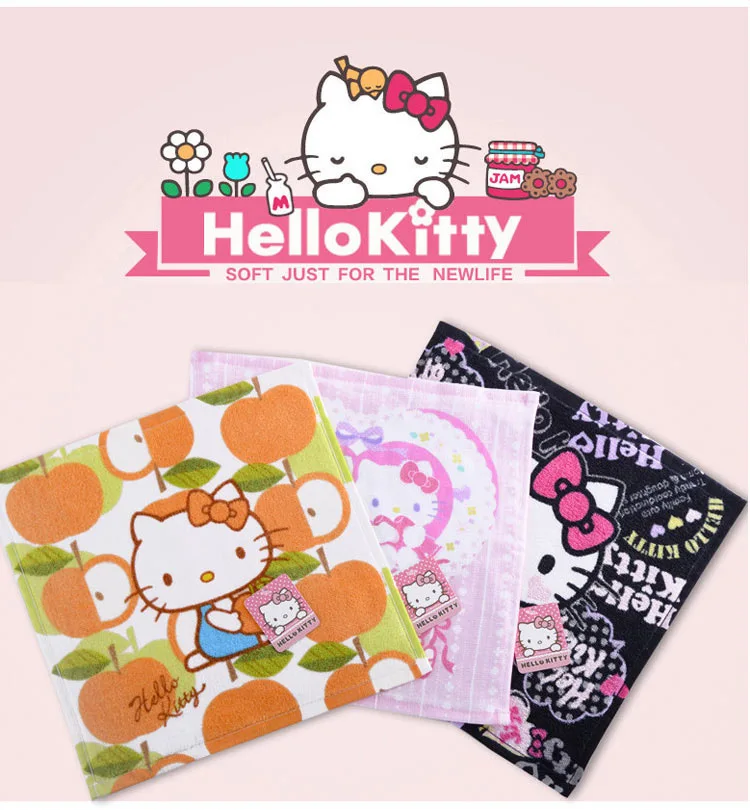 «Hello kitty» из хлопка, стильная футболка с изображением персонажей видеоигр шарф квадратной формы, для маленьких детей, Для мальчиков и девочек взрослых мягкие абсорбирующее полотенце для лица для женщин платок 26x26 см