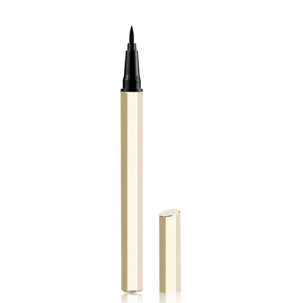 Promo Offer of  NAQIER Golden Eyeliner Pencil Waterproof Six Angle Pen Precision Smooth Make Up Long-lasting Liquid