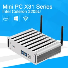 XCY Intel Celeron 3205U мини-ПК с VGA HDMI 6 USB 300 м wifi микро компьютер windows Linux Настольный ПК