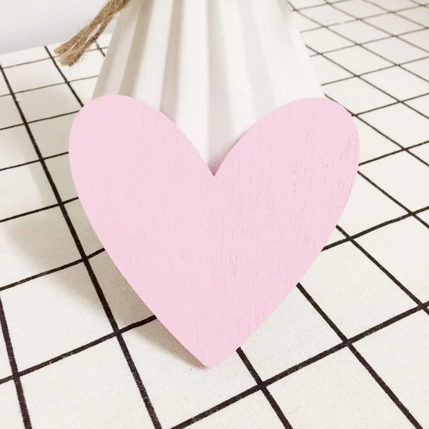 Cute Heart wooden clothes hook (size 9*9*0.9cm) for princess baby room
