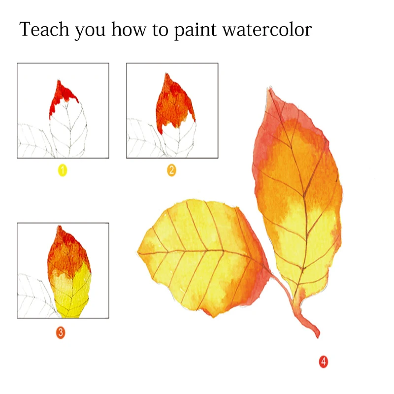 Dainayw 300gms 12Sheets Professional Painting Tutorial Watercolor Paper Painted Water-soluble Book Line draft For Artist Student