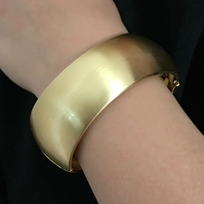 MANILAI Inferior smooth Gold Color Alloy Punk Cuff Bracelets Women 2018 Geometric Statement Bangles Bracelets Big Jewelry